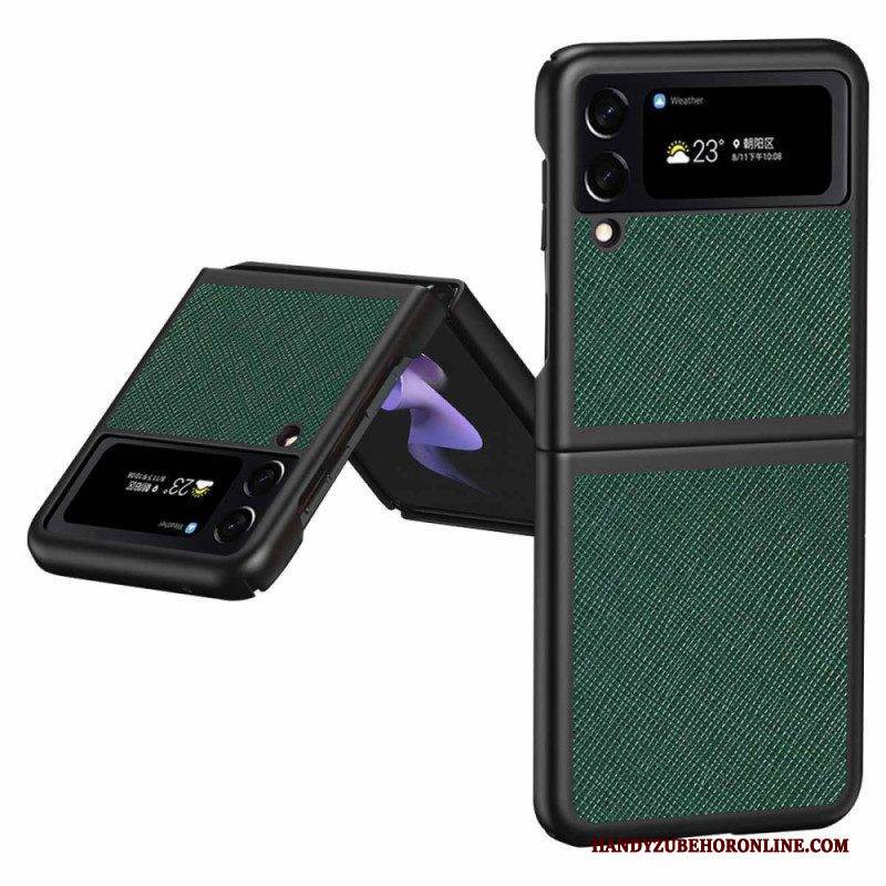 Handyhülle Für Samsung Galaxy Z Flip 4 Flip Case Strukturierter Lederstil