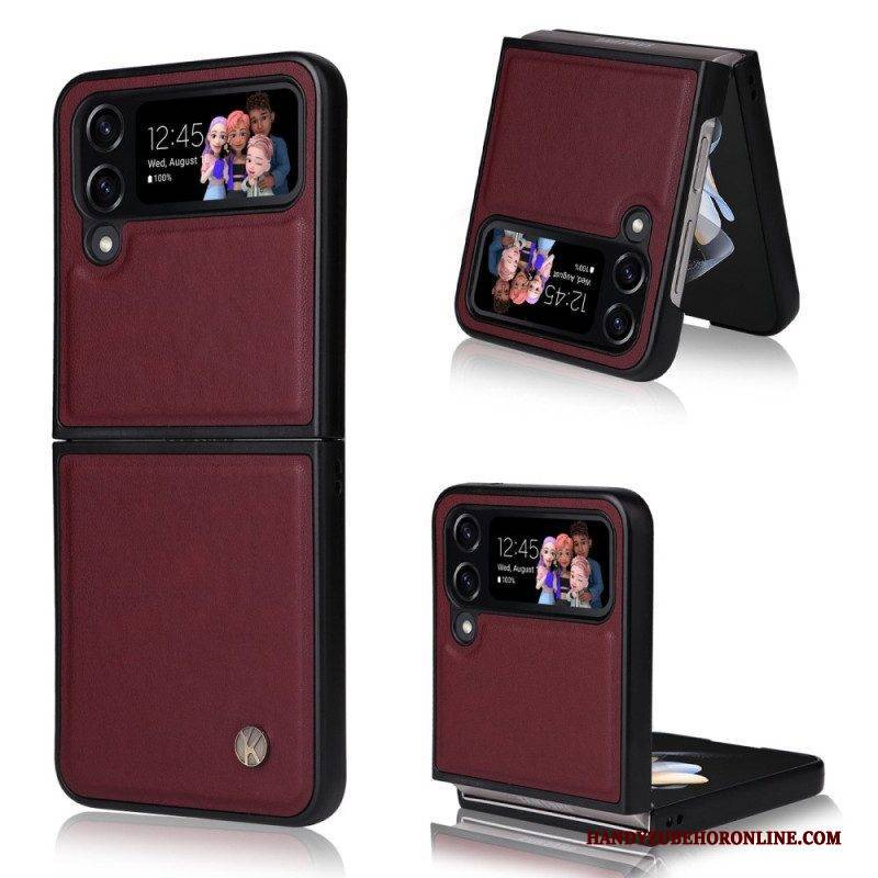 Handyhülle Für Samsung Galaxy Z Flip 4 Flip Case Yikatu-ledereffekt