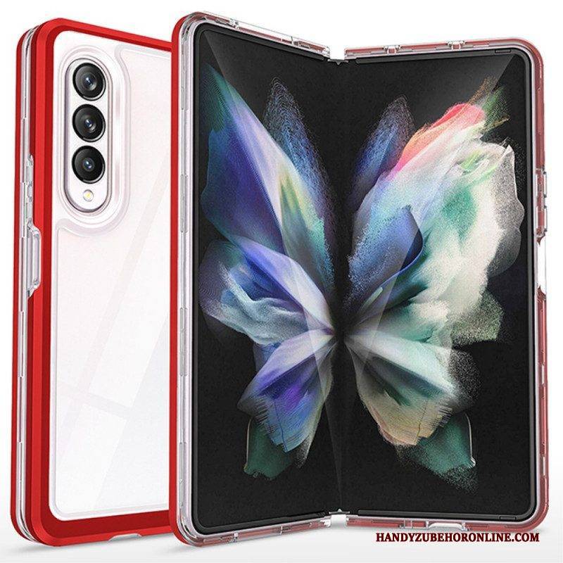 Handyhülle Für Samsung Galaxy Z Fold 3 5G Transparente Hybrid-farbkanten