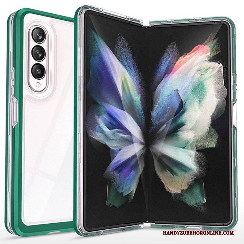 Handyhülle Für Samsung Galaxy Z Fold 3 5G Transparente Hybrid-farbkanten