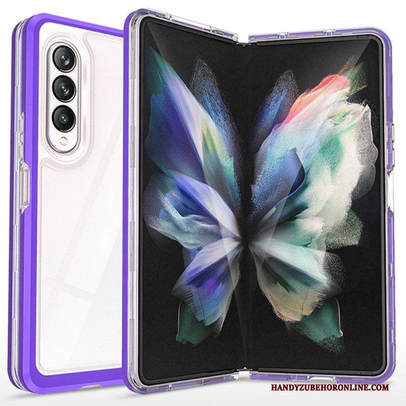 Handyhülle Für Samsung Galaxy Z Fold 3 5G Transparente Hybrid-farbkanten