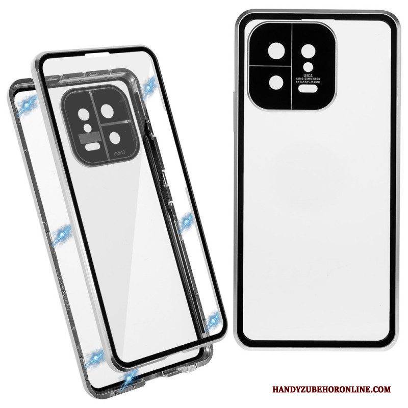 Handyhülle Für Xiaomi 13 Vorder- Und Rückseite Aus Gehärtetem Glas Und Metall