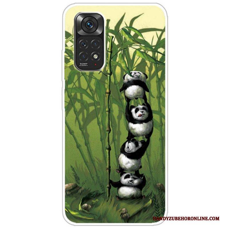 Handyhülle Für Xiaomi Redmi Note 11 / 11S Ein Haufen Pandas