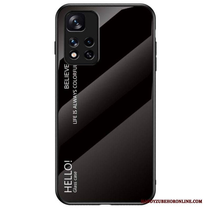 Handyhülle Für Xiaomi Redmi Note 11 Pro Plus 5G Gehärtetes Glas Hallo