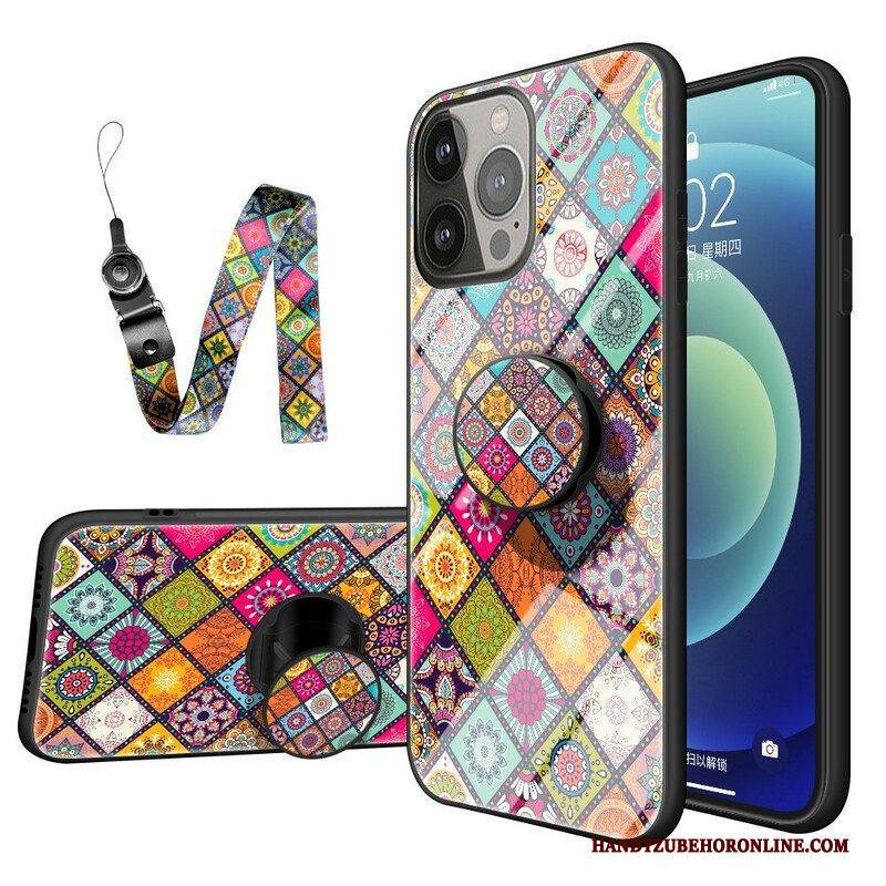 Handyhülle Für iPhone 13 Pro Patchwork-magnethalter