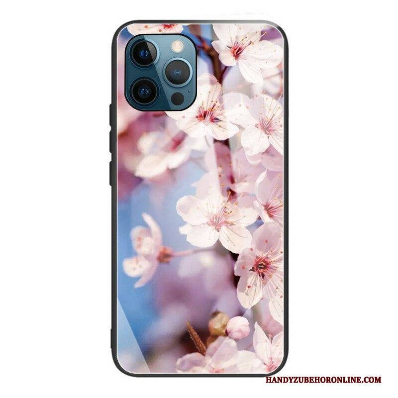 Handyhülle Für iPhone 13 Pro Realistische Blumen Aus Gehärtetem Glas