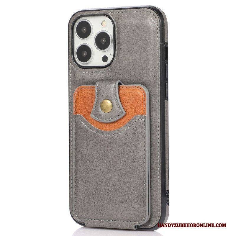 Handyhülle Für iPhone 14 Pro Flip Case Klappkartenhalter