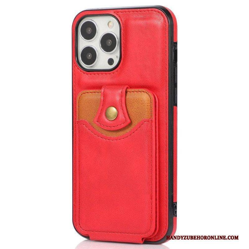 Handyhülle Für iPhone 14 Pro Flip Case Klappkartenhalter