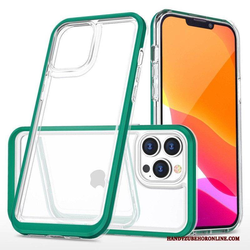 Handyhülle Für iPhone 14 Pro Kristallfarbene Kanten