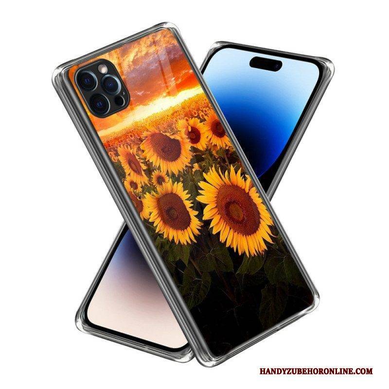 Handyhülle Für iPhone 14 Pro Max Sonnenblumen