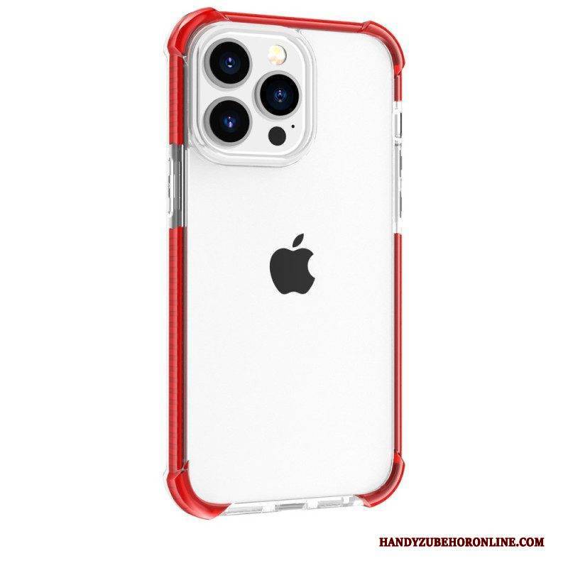 Handyhülle Für iPhone 14 Pro Max Transparente Farbige Kanten