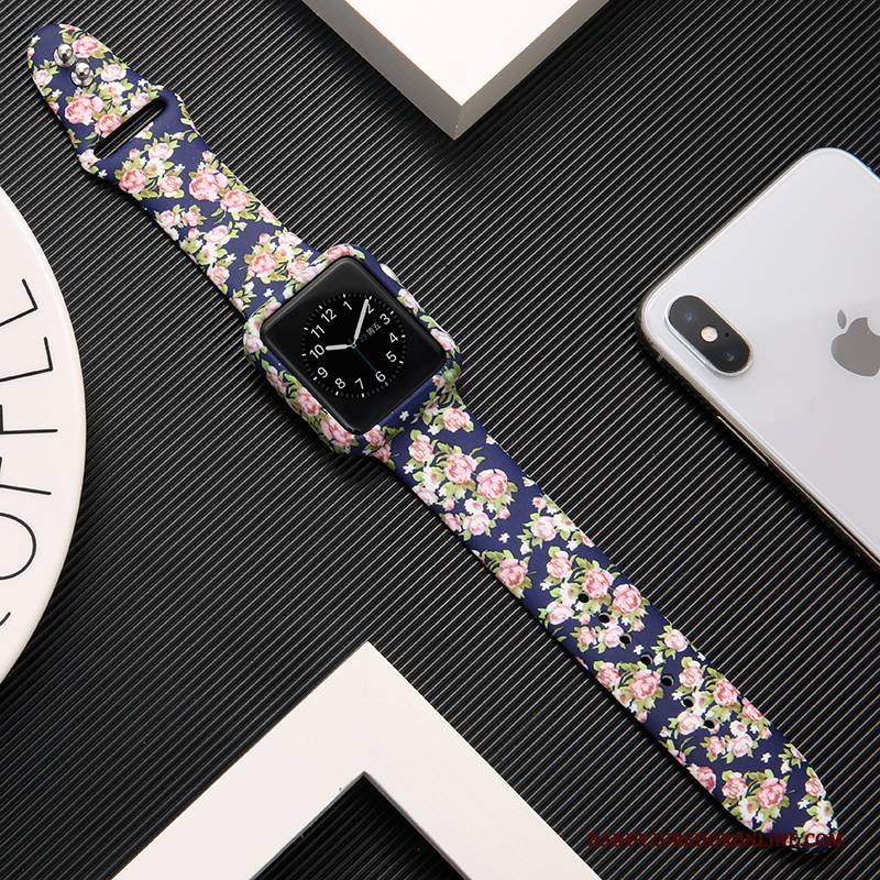 Hülle Apple Watch Series 1 Silikon Schwarz Bedrucken, Case Apple Watch Series 1 Schutz Trendmarke