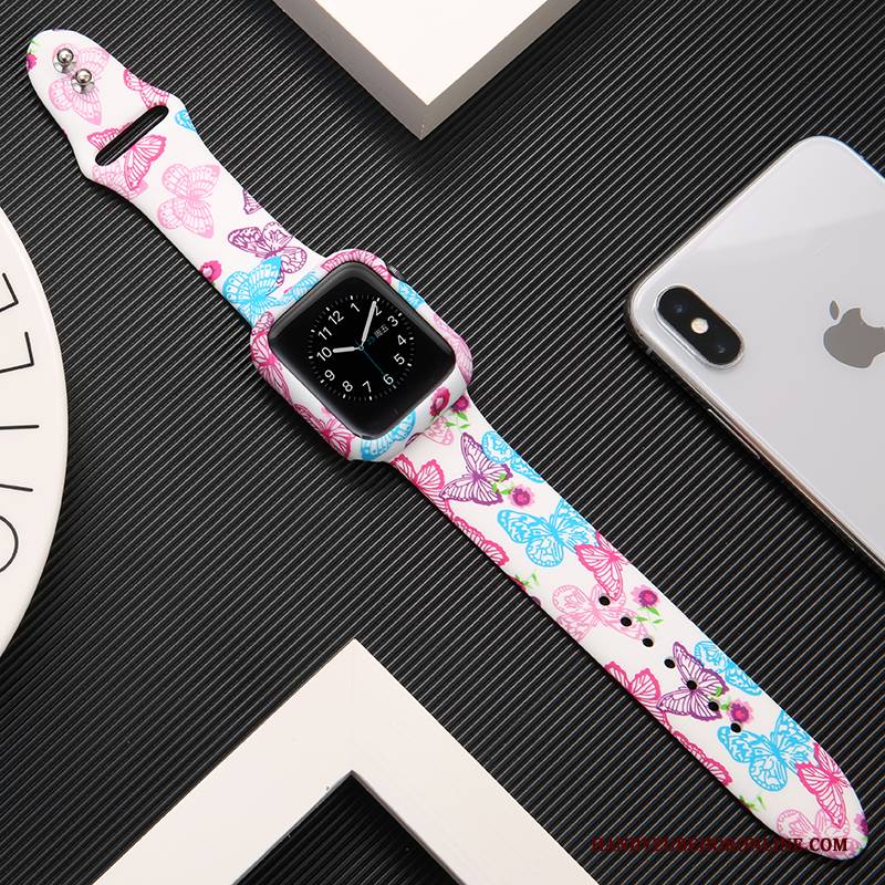 Hülle Apple Watch Series 1 Silikon Schwarz Bedrucken, Case Apple Watch Series 1 Schutz Trendmarke