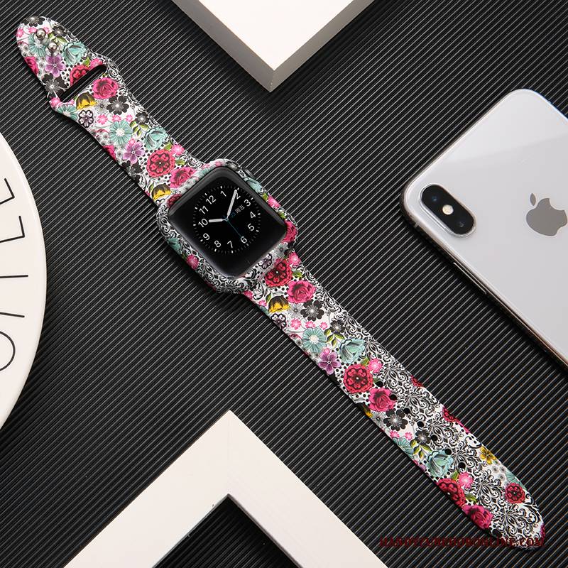 Hülle Apple Watch Series 1 Silikon Schwarz Bedrucken, Case Apple Watch Series 1 Schutz Trendmarke