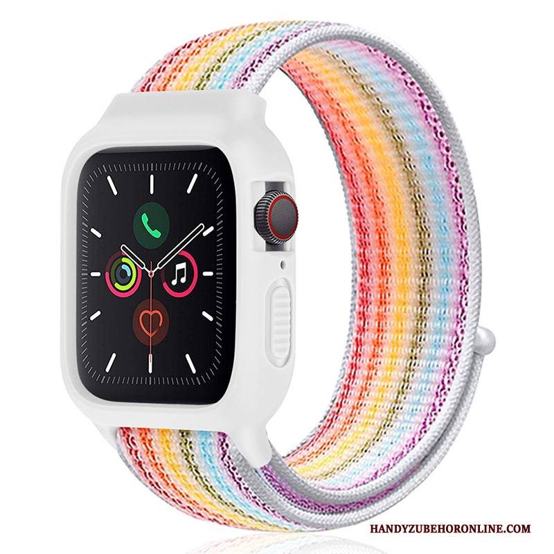 Hülle Apple Watch Series 2 Silikon Nylon Trend, Case Apple Watch Series 2 Neu Schwarz