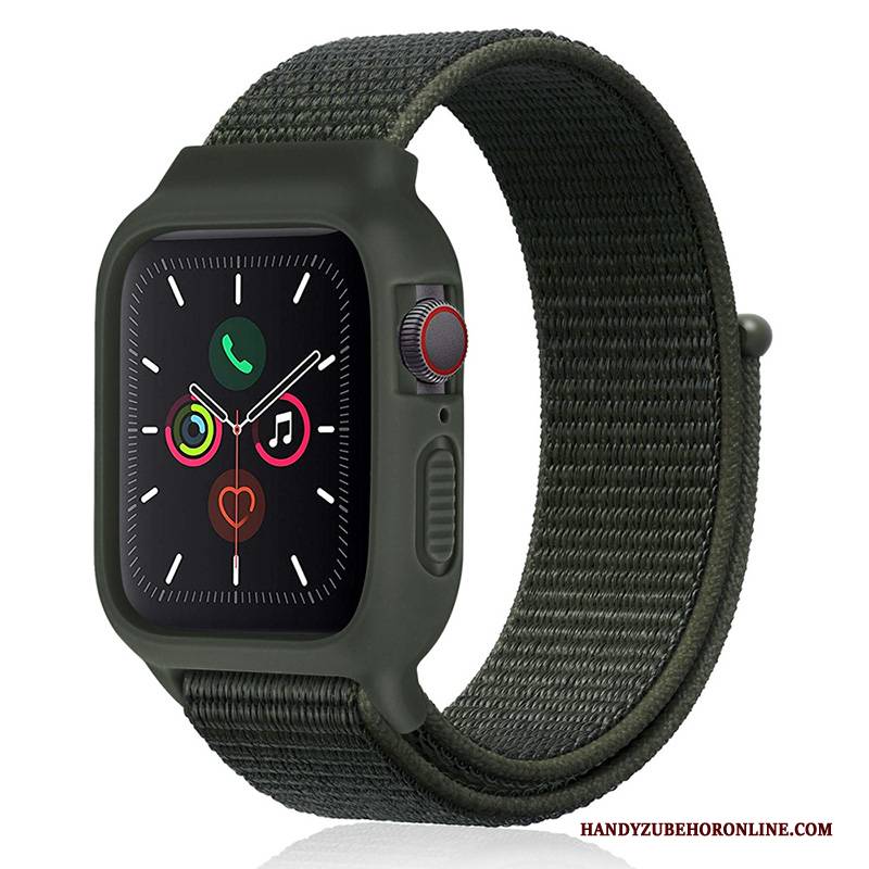 Hülle Apple Watch Series 2 Silikon Nylon Trend, Case Apple Watch Series 2 Neu Schwarz