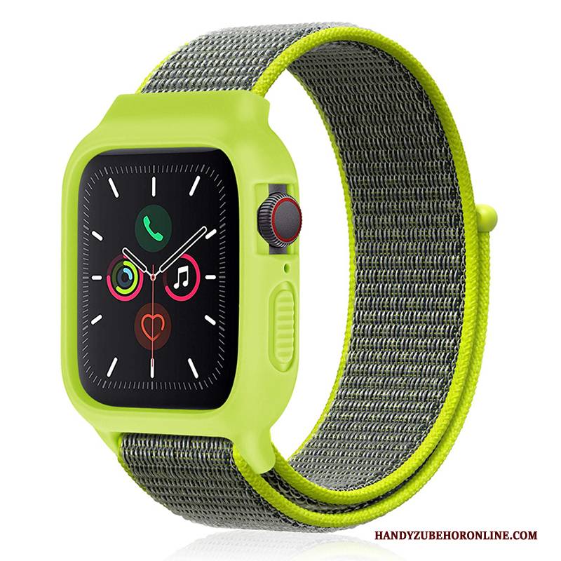 Hülle Apple Watch Series 2 Silikon Nylon Trend, Case Apple Watch Series 2 Neu Schwarz