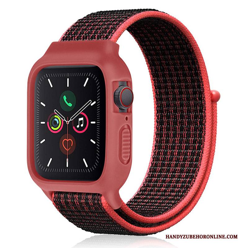 Hülle Apple Watch Series 2 Silikon Nylon Trend, Case Apple Watch Series 2 Neu Schwarz