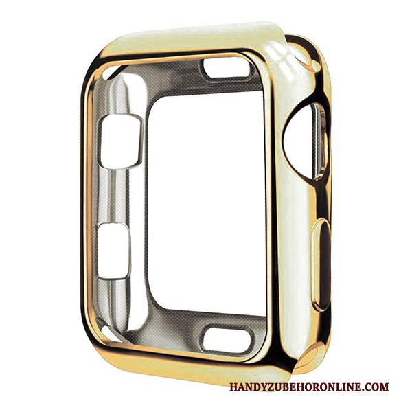 Hülle Apple Watch Series 2 Weiche Gold Transparent, Case Apple Watch Series 2 Schutz Überzug Schlank