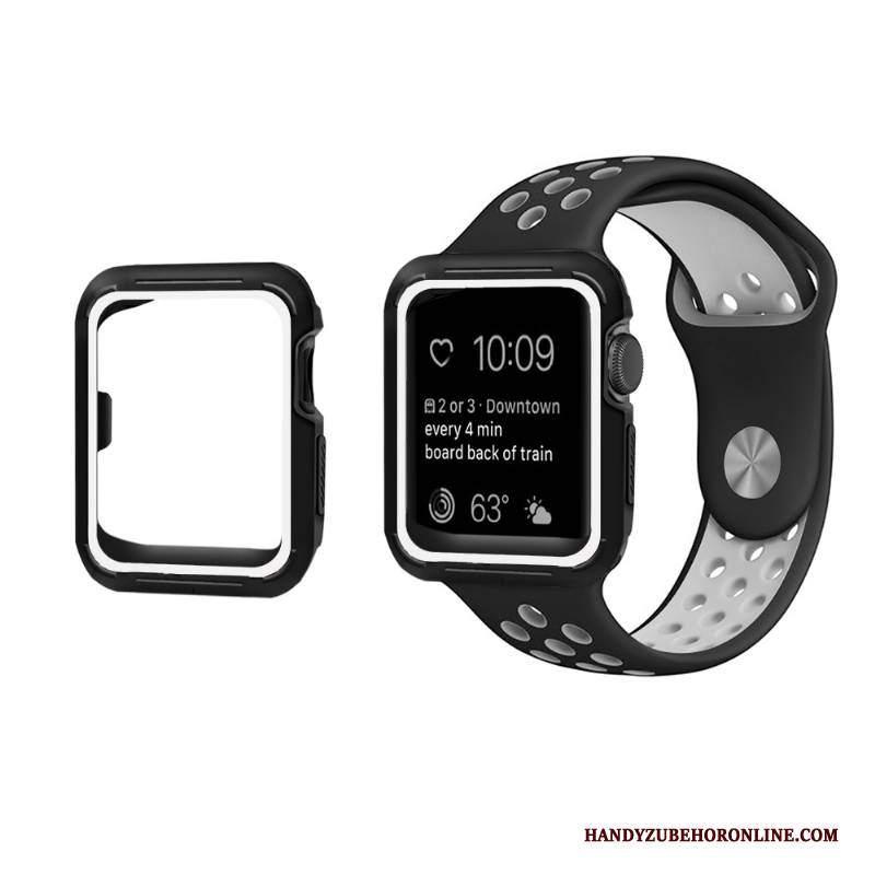 Hülle Apple Watch Series 3 Silikon Lila Anti-sturz, Case Apple Watch Series 3 Schutz