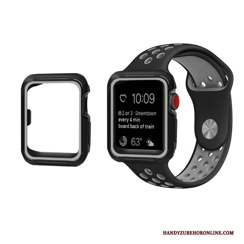 Hülle Apple Watch Series 3 Silikon Lila Anti-sturz, Case Apple Watch Series 3 Schutz