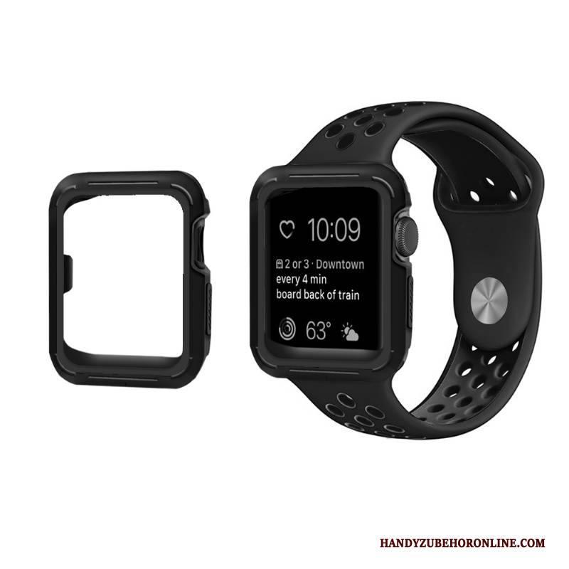 Hülle Apple Watch Series 3 Silikon Lila Anti-sturz, Case Apple Watch Series 3 Schutz