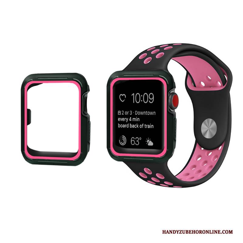 Hülle Apple Watch Series 3 Silikon Lila Anti-sturz, Case Apple Watch Series 3 Schutz