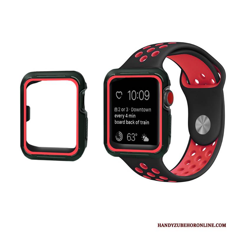 Hülle Apple Watch Series 3 Silikon Lila Anti-sturz, Case Apple Watch Series 3 Schutz