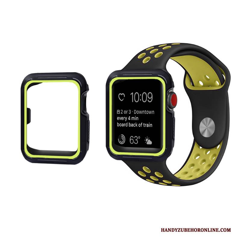 Hülle Apple Watch Series 3 Silikon Lila Anti-sturz, Case Apple Watch Series 3 Schutz