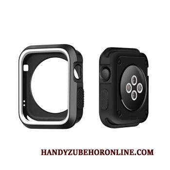 Hülle Apple Watch Series 3 Silikon Weiß Grün, Case Apple Watch Series 3 Schutz Zweifarbig