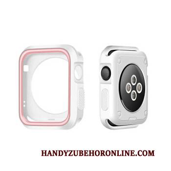 Hülle Apple Watch Series 3 Silikon Weiß Grün, Case Apple Watch Series 3 Schutz Zweifarbig