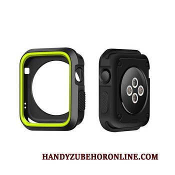 Hülle Apple Watch Series 3 Silikon Weiß Grün, Case Apple Watch Series 3 Schutz Zweifarbig