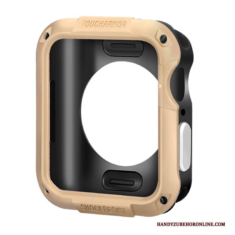 Hülle Apple Watch Series 3 Silikon Zubehör Anti-sturz, Case Apple Watch Series 3 Schutz Schwarz Grenze