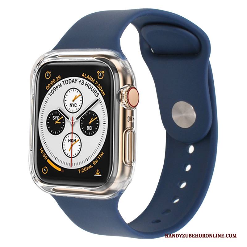 Hülle Apple Watch Series 3 Silikon Zweifarbig Sport, Case Apple Watch Series 3 Schutz Schwarz