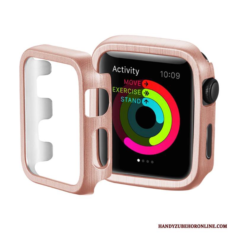 Hülle Apple Watch Series 4 Schutz Zubehör Muster, Case Apple Watch Series 4 Seide Rosa