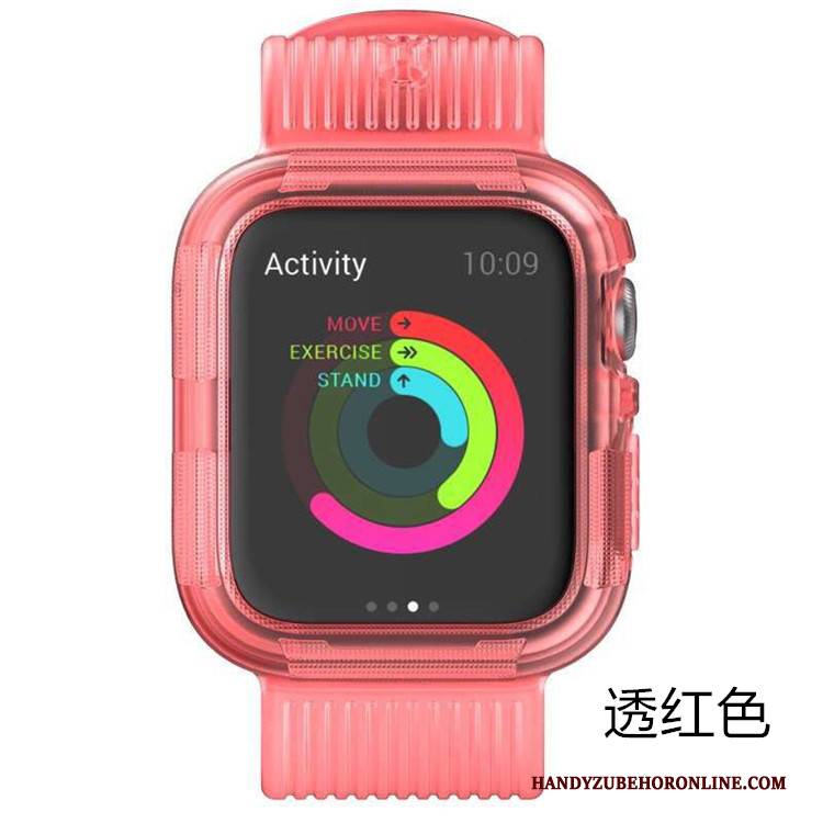 Hülle Apple Watch Series 4 Silikon Grau Sport, Case Apple Watch Series 4 Schutz Anti-sturz Rüstung