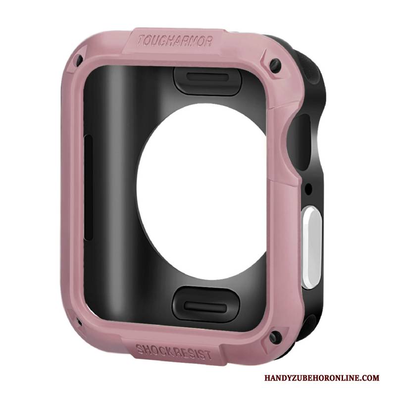 Hülle Apple Watch Series 4 Silikon Rosa Anti-sturz, Case Apple Watch Series 4 Schutz Grenze Zubehör