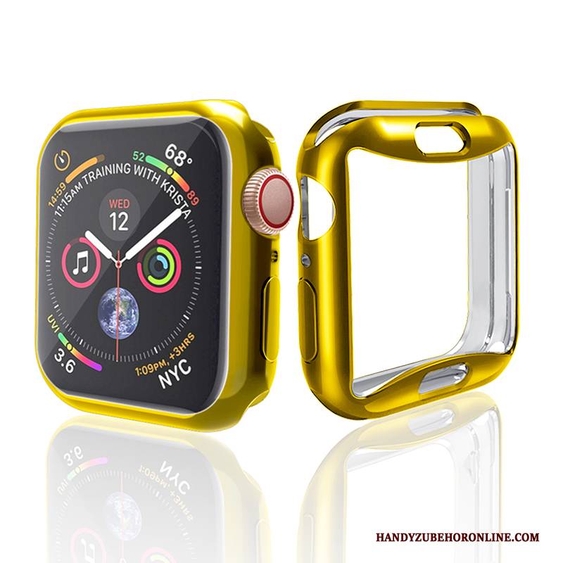 Hülle Apple Watch Series 4 Silikon Zubehör Überzug, Case Apple Watch Series 4 Taschen Trend Gold