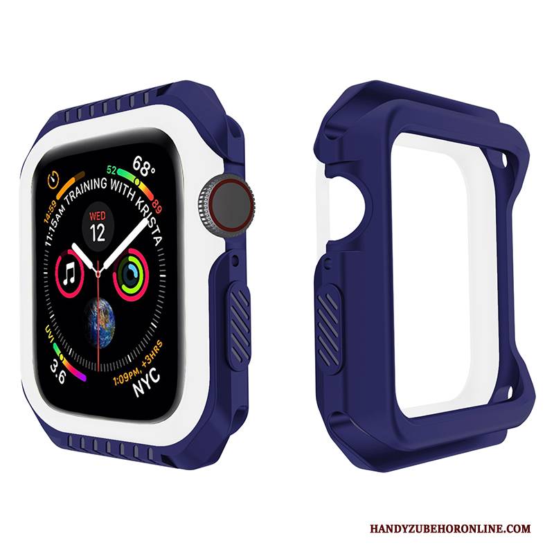 Hülle Apple Watch Series 4 Silikon Zweifarbig Rot, Case Apple Watch Series 4 Schutz Grenze Sport