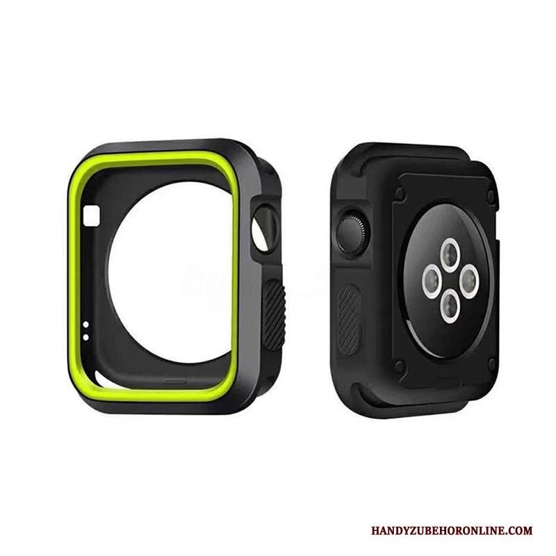 Hülle Apple Watch Series 4 Weiche Anti-sturz Zubehör, Case Apple Watch Series 4 Silikon Grenze Grün