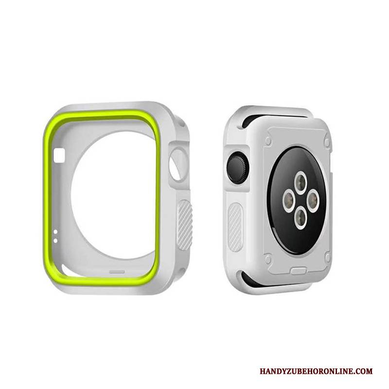 Hülle Apple Watch Series 4 Weiche Anti-sturz Zubehör, Case Apple Watch Series 4 Silikon Grenze Grün