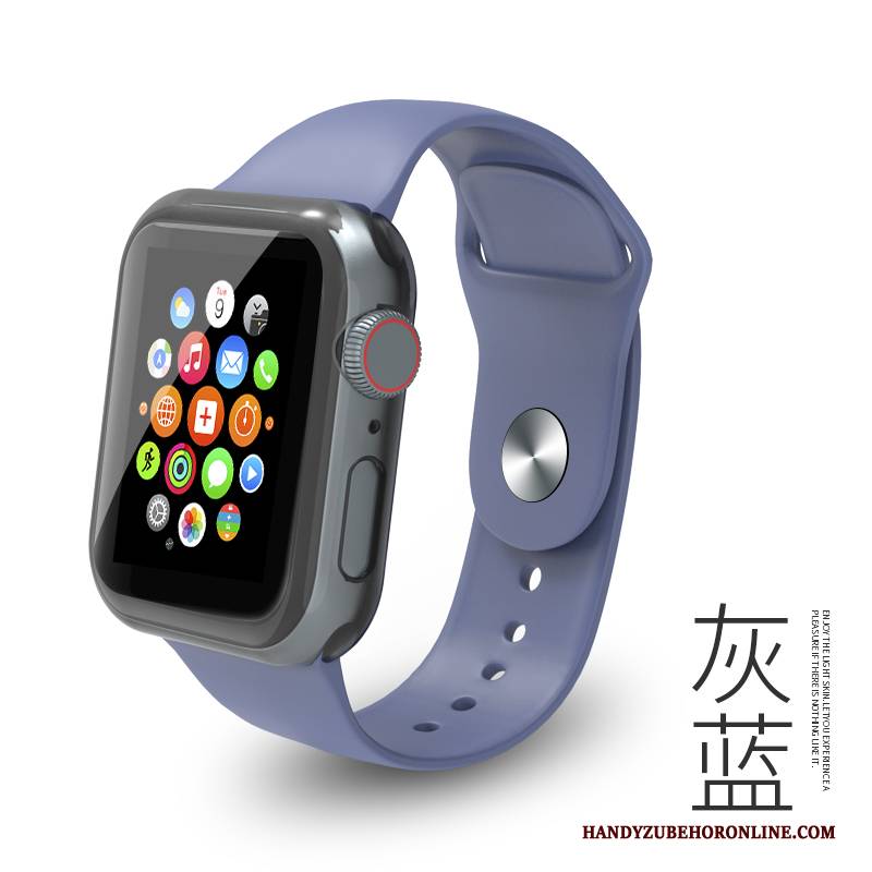 Hülle Apple Watch Series 5 Silikon Sport Blau, Case Apple Watch Series 5 Mode Trend Persönlichkeit