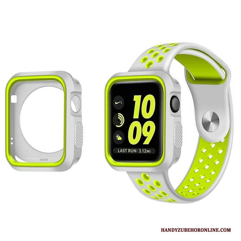 Hülle Apple Watch Series 5 Silikon Weiß Kühlung, Case Apple Watch Series 5 Schutz Sport