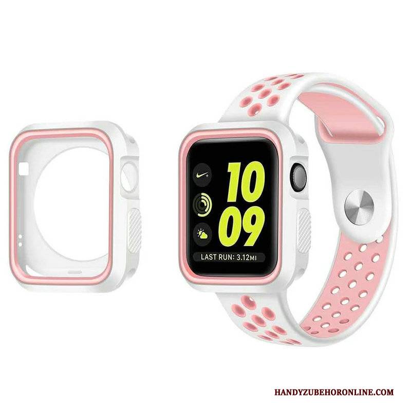 Hülle Apple Watch Series 5 Silikon Weiß Kühlung, Case Apple Watch Series 5 Schutz Sport