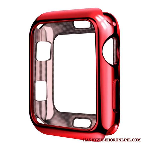 Hülle Apple Watch Series 5 Weiche Schlank Überzug, Case Apple Watch Series 5 Schutz Rot Transparent