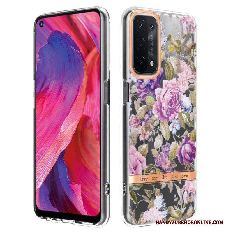 Hülle Für Oppo A54 5G / A74 5G Nahtlose Blumen