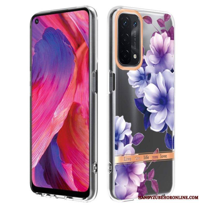 Hülle Für Oppo A54 5G / A74 5G Nahtlose Blumen