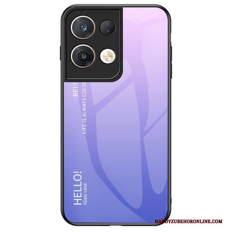 Hülle Für Oppo Reno 8 Pro Gehärtetes Glas Hallo