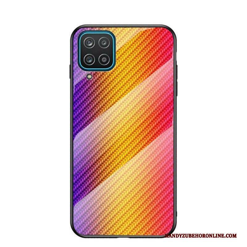 Hülle Für Samsung Galaxy M12 / A12 Gehärtetes Kohlefaserglas