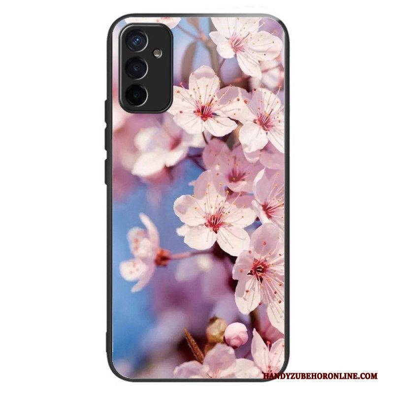 Hülle Für Samsung Galaxy M13 Blumen Aus Gehärtetem Glas